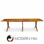 Edward Wormley for Dunbar Mid Century Mahogany Expanding Dining Table with 2 Leaves