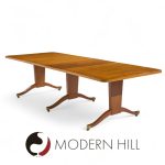 Edward Wormley for Dunbar Mid Century Mahogany Expanding Dining Table with 2 Leaves