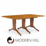 Edward Wormley for Dunbar Mid Century Mahogany Expanding Dining Table with 2 Leaves