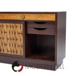 Edward Wormley for Dunbar Mid Century Basketweave Rosewood and Mahogany Credenza