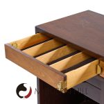 Edward Wormley for Dunbar Mid Century Basketweave Rosewood and Mahogany Credenza