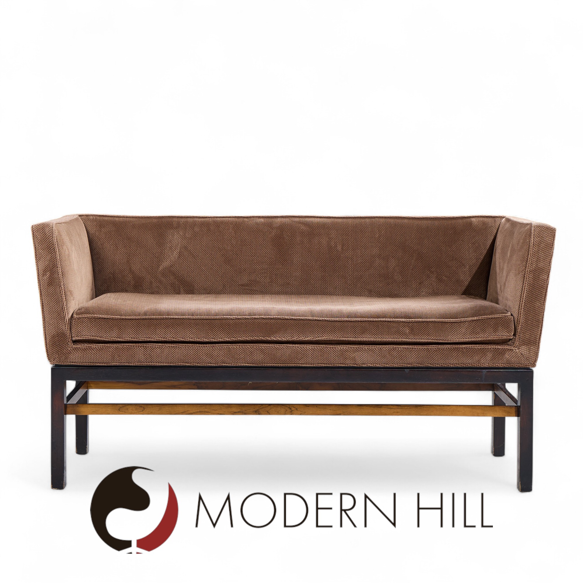 Edward Wormley for Dunbar Mid Century Rosewood and Mahogany Settee Bench