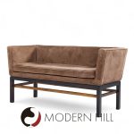 Edward Wormley for Dunbar Mid Century Rosewood and Mahogany Settee Bench