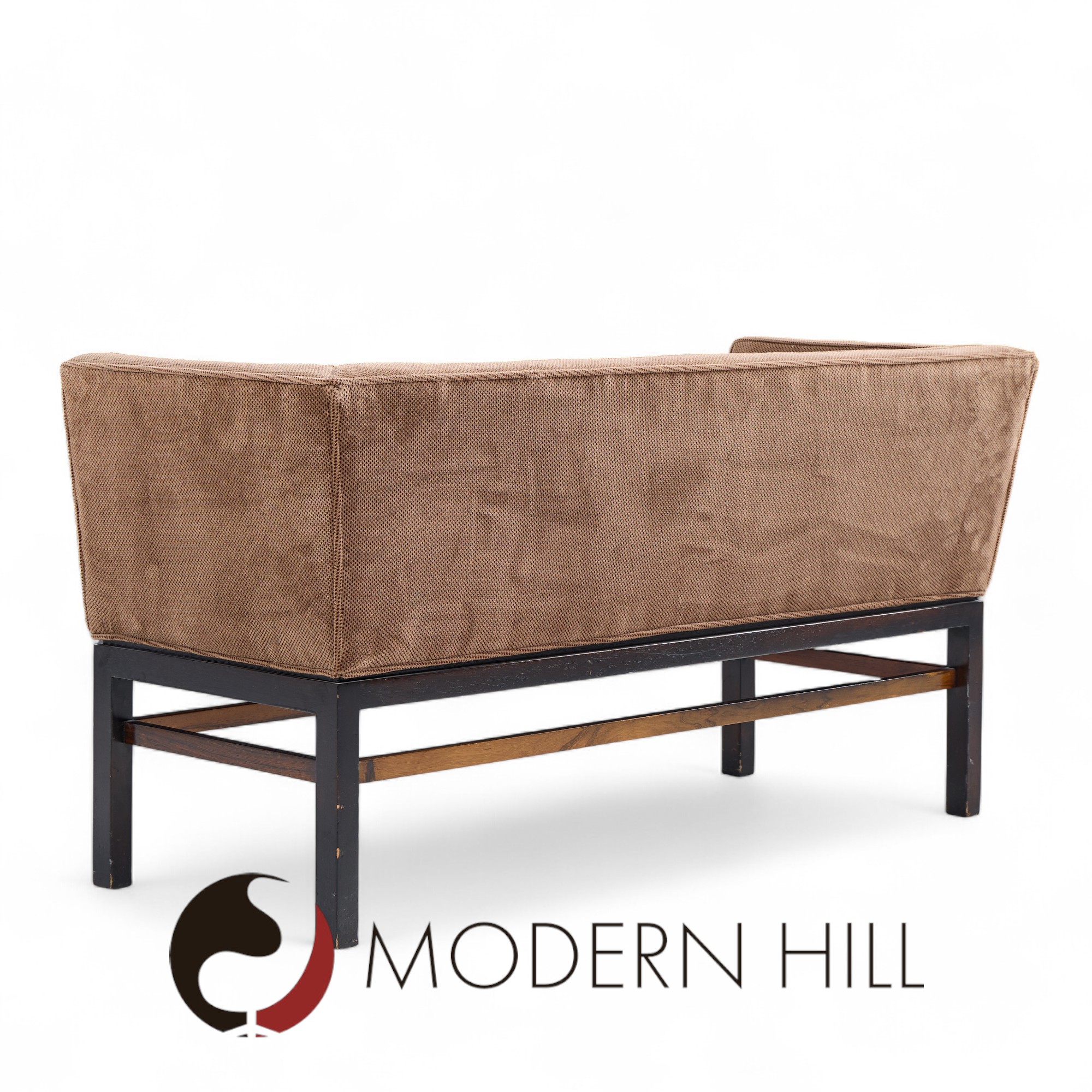 Edward Wormley for Dunbar Mid Century Rosewood and Mahogany Settee Bench