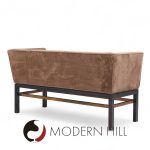 Edward Wormley for Dunbar Mid Century Rosewood and Mahogany Settee Bench