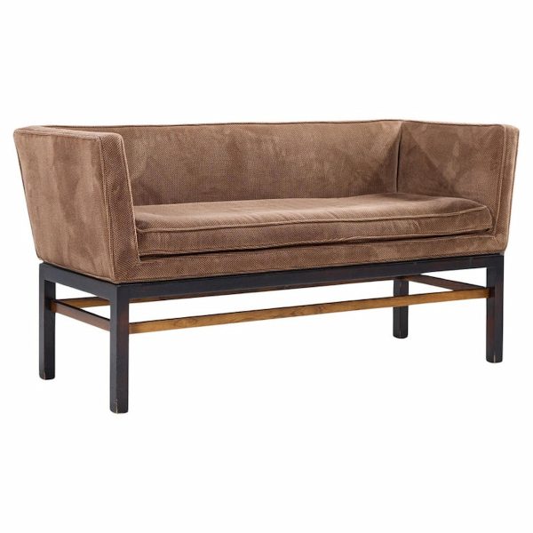 Edward Wormley for Dunbar Mid Century Rosewood and Mahogany Settee Bench