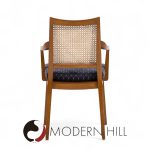 Edward Wormley for Dunbar Mid Century Walnut and Cane Dining Chairs - Set of 8