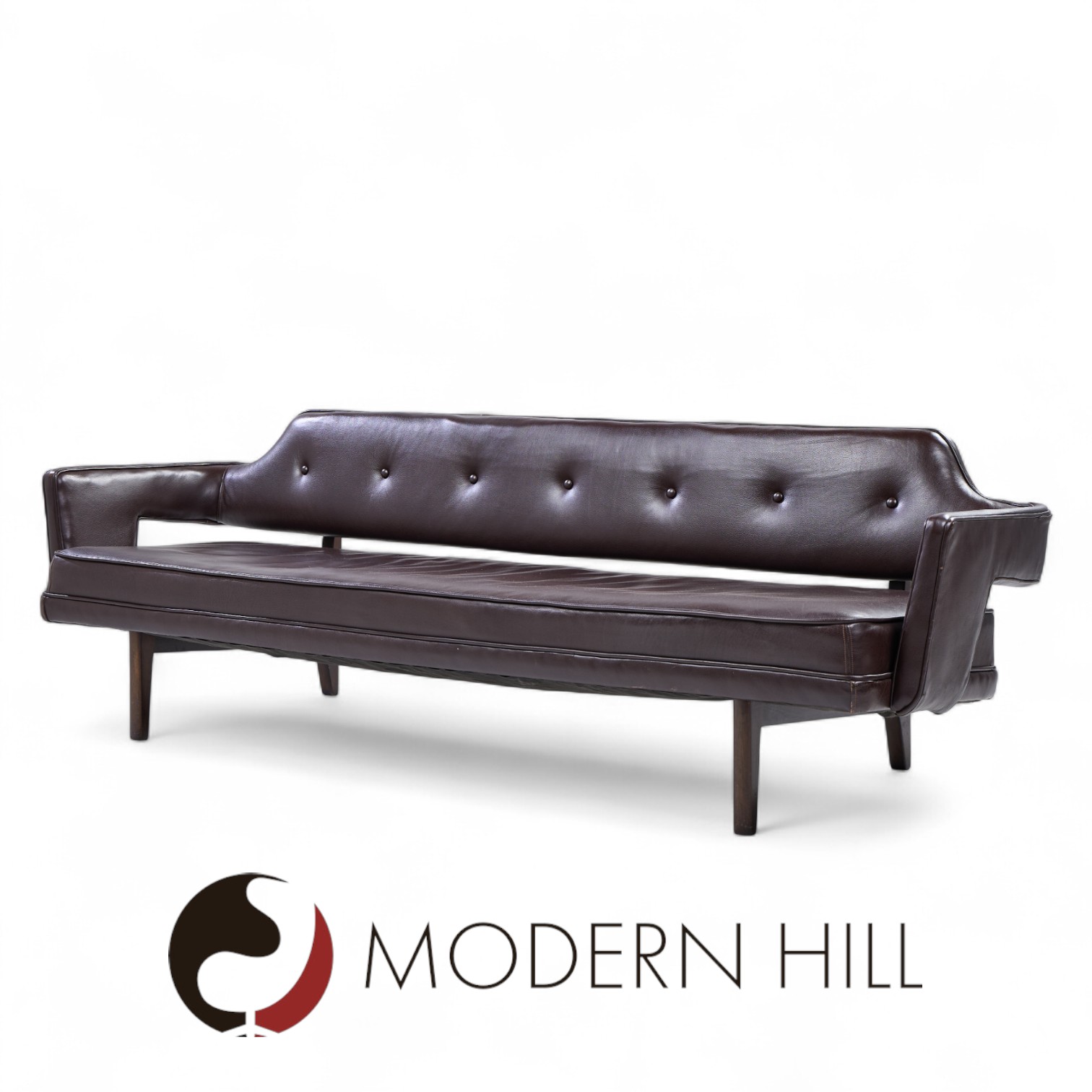 Edward Wormley for Dunbar Model 486 Mid Century Bracket Back Sofa