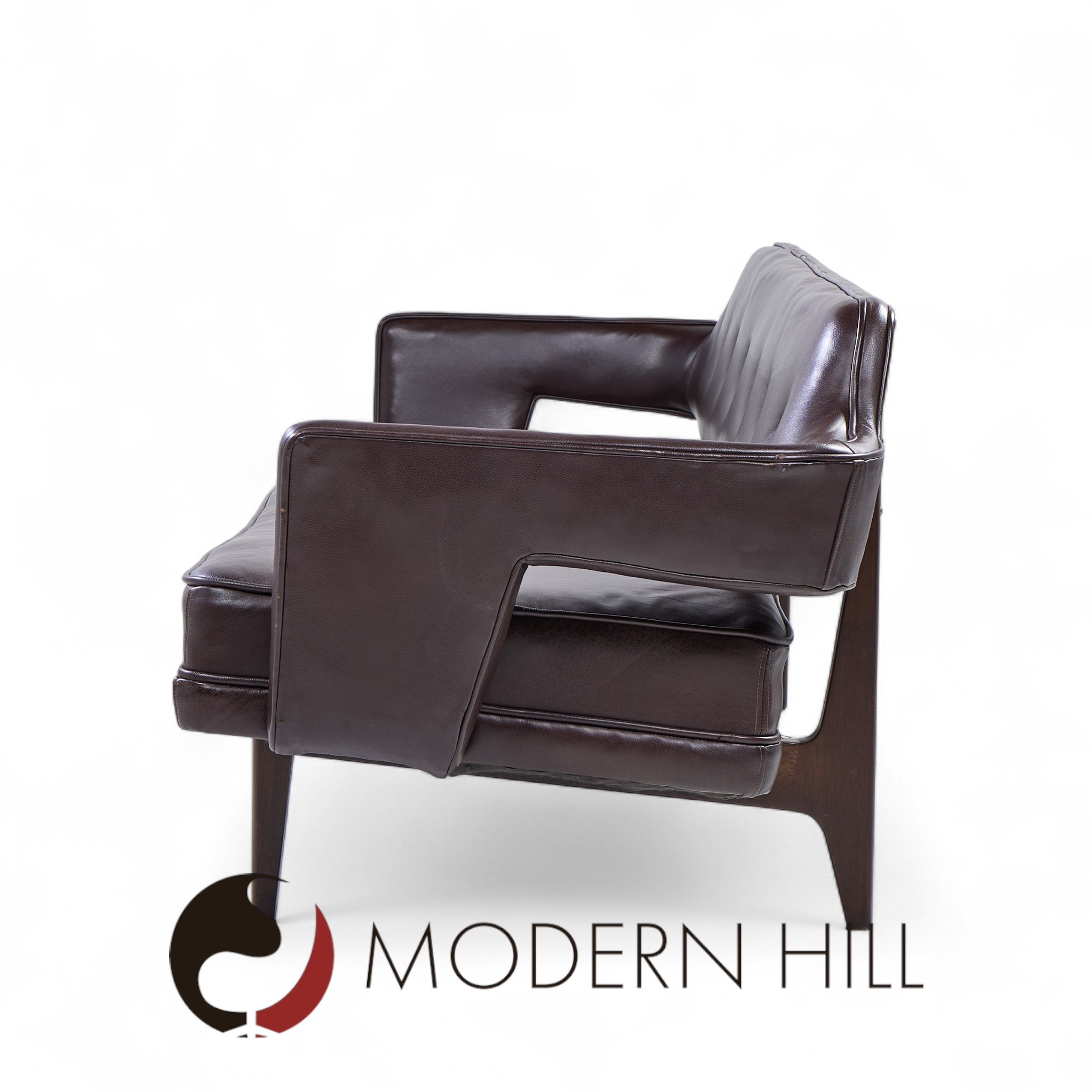 Edward Wormley for Dunbar Model 486 Mid Century Bracket Back Sofa