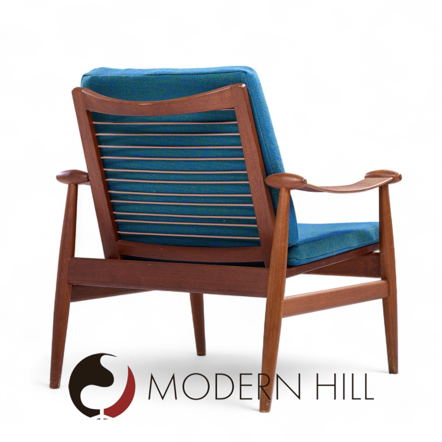 Finn Juhl Mid Century Danish Teak Spade Lounge Chairs - Pair