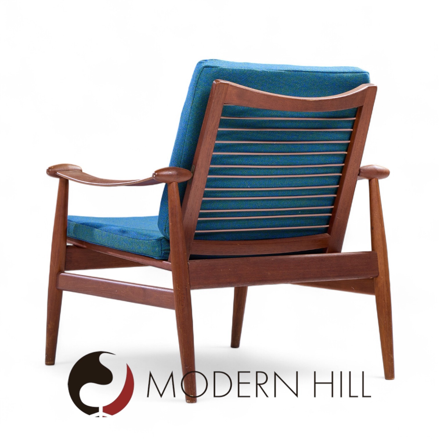 Finn Juhl Mid Century Danish Teak Spade Lounge Chairs - Pair