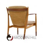 Finn Juhl for Baker Delegate Mid Century Walnut Lounge Chairs - Pair