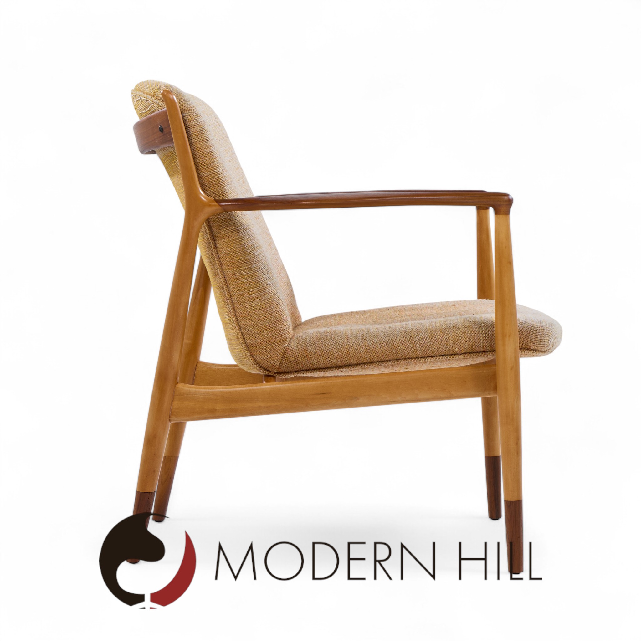 Finn Juhl for Baker Delegate Mid Century Walnut Lounge Chairs - Pair