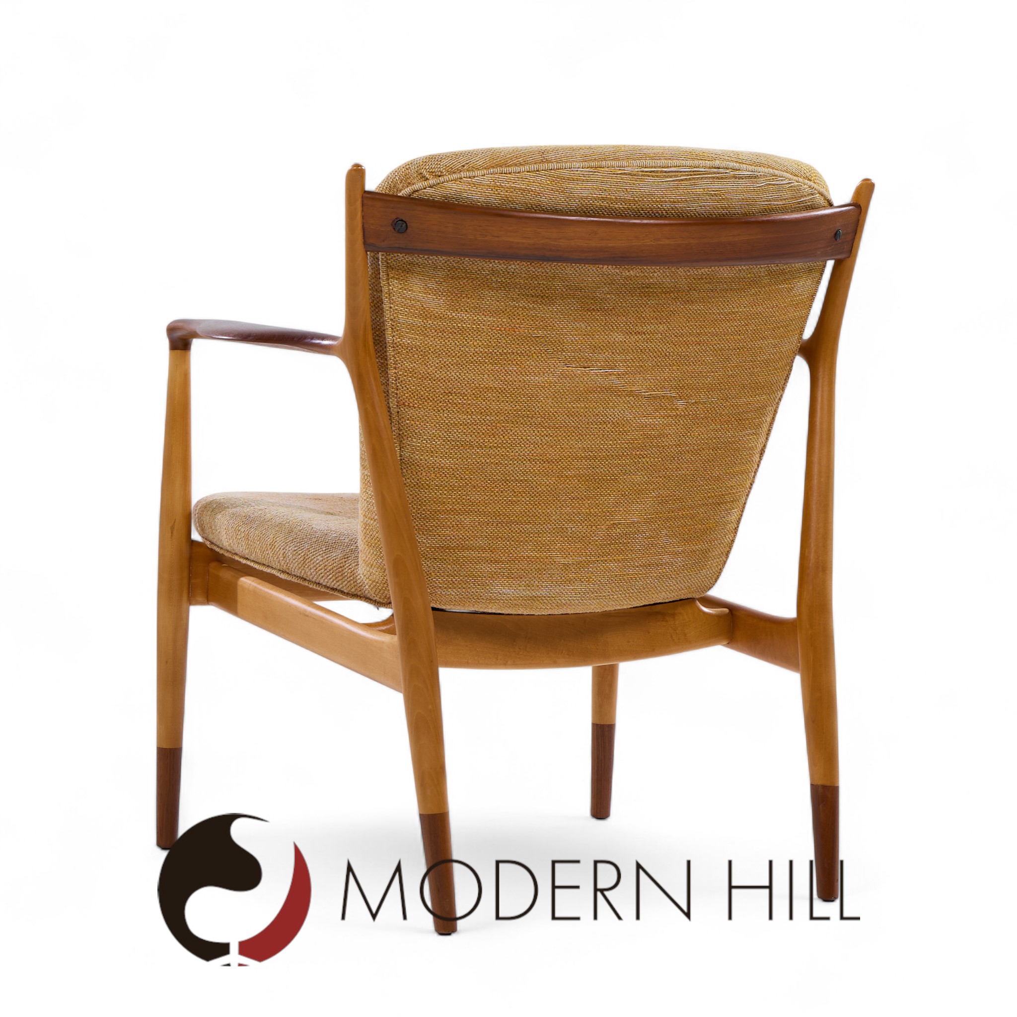 Finn Juhl for Baker Delegate Mid Century Walnut Lounge Chairs - Pair