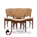 Finn Juhl for Baker Model 51 Mid Century Walnut Dining Chairs - Set of 4 | Mid Century Modern Furniture - Mid Century Furniture Chicago Finn Juhl for Baker Model 51 Mid Century Walnut Dining Chairs - Set of 4