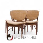 Finn Juhl for Baker Model 51 Mid Century Walnut Dining Chairs - Set of 4 | Mid Century Modern Furniture - Mid Century Furniture Chicago Finn Juhl for Baker Model 51 Mid Century Walnut Dining Chairs - Set of 4