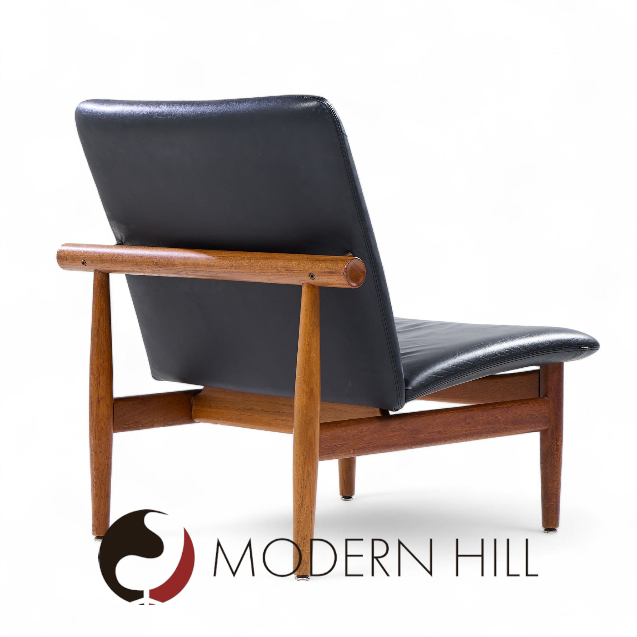 Finn Juhl for France and Sons Fd137 Mid Century Danish Teak Japan Lounge Chairs - Pair