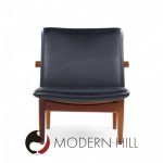 Finn Juhl for France and Sons Fd137 Mid Century Danish Teak Japan Lounge Chairs - Pair