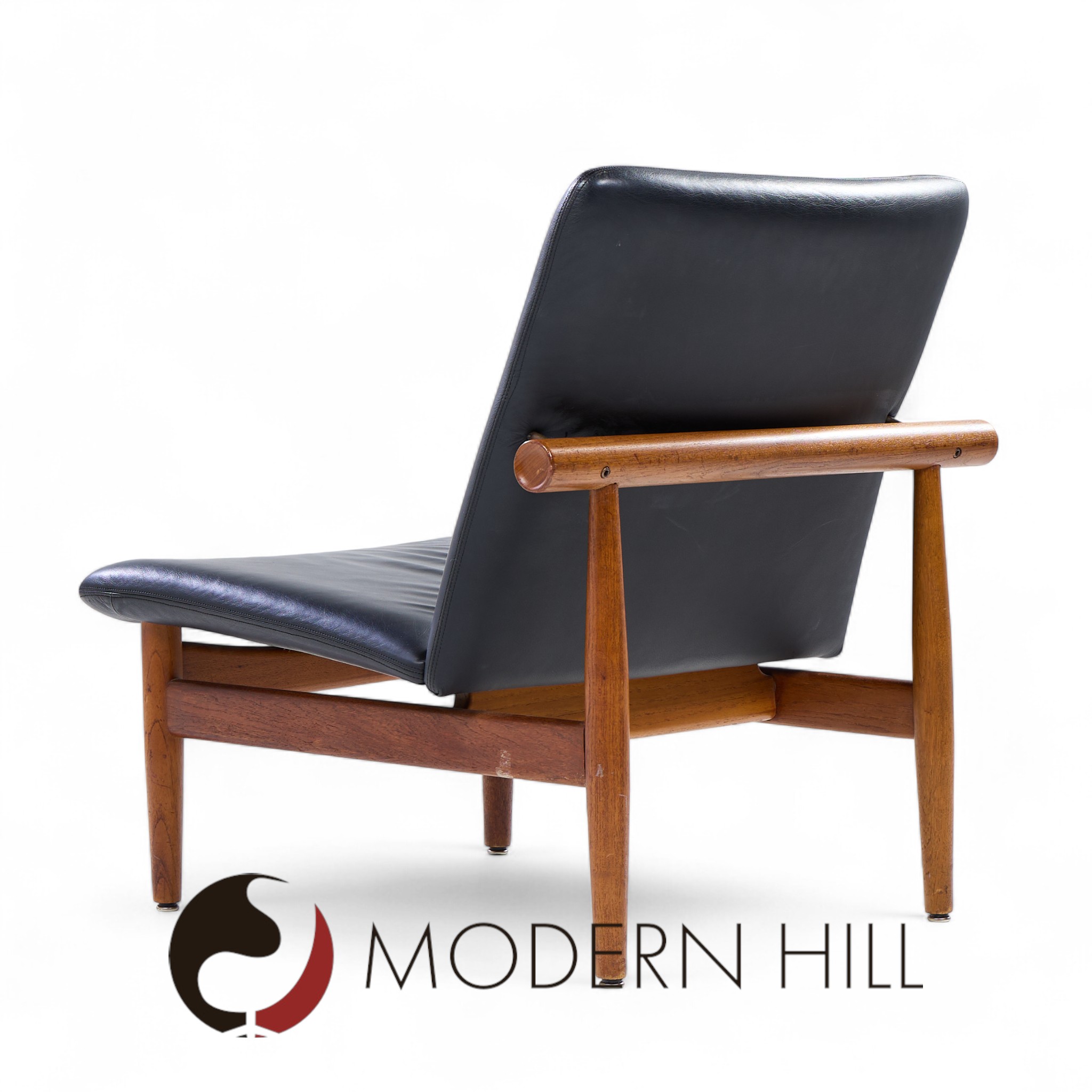 Finn Juhl for France and Sons Fd137 Mid Century Danish Teak Japan Lounge Chairs - Pair