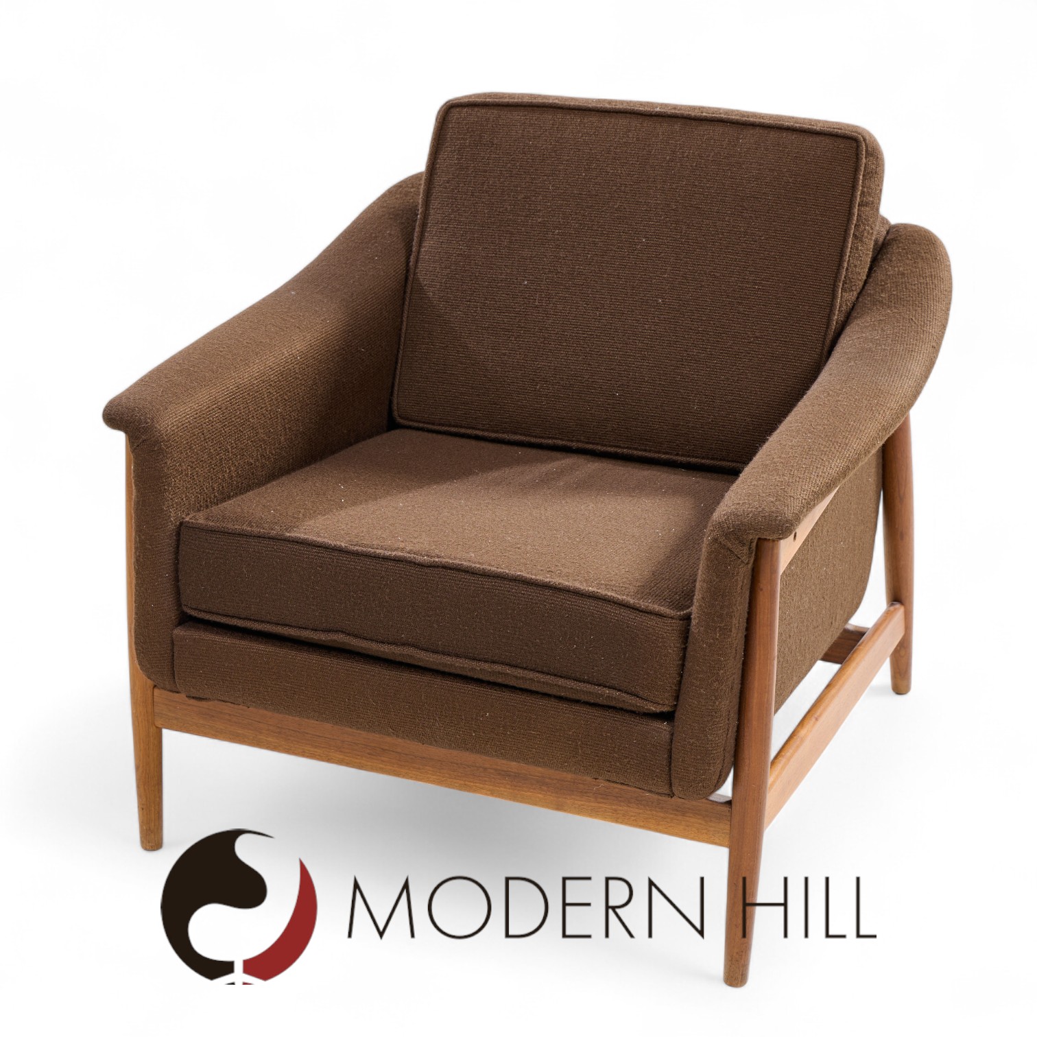 Folke Olsen for Dux Mid Century Danish Teak Lounge Chairs - Pair