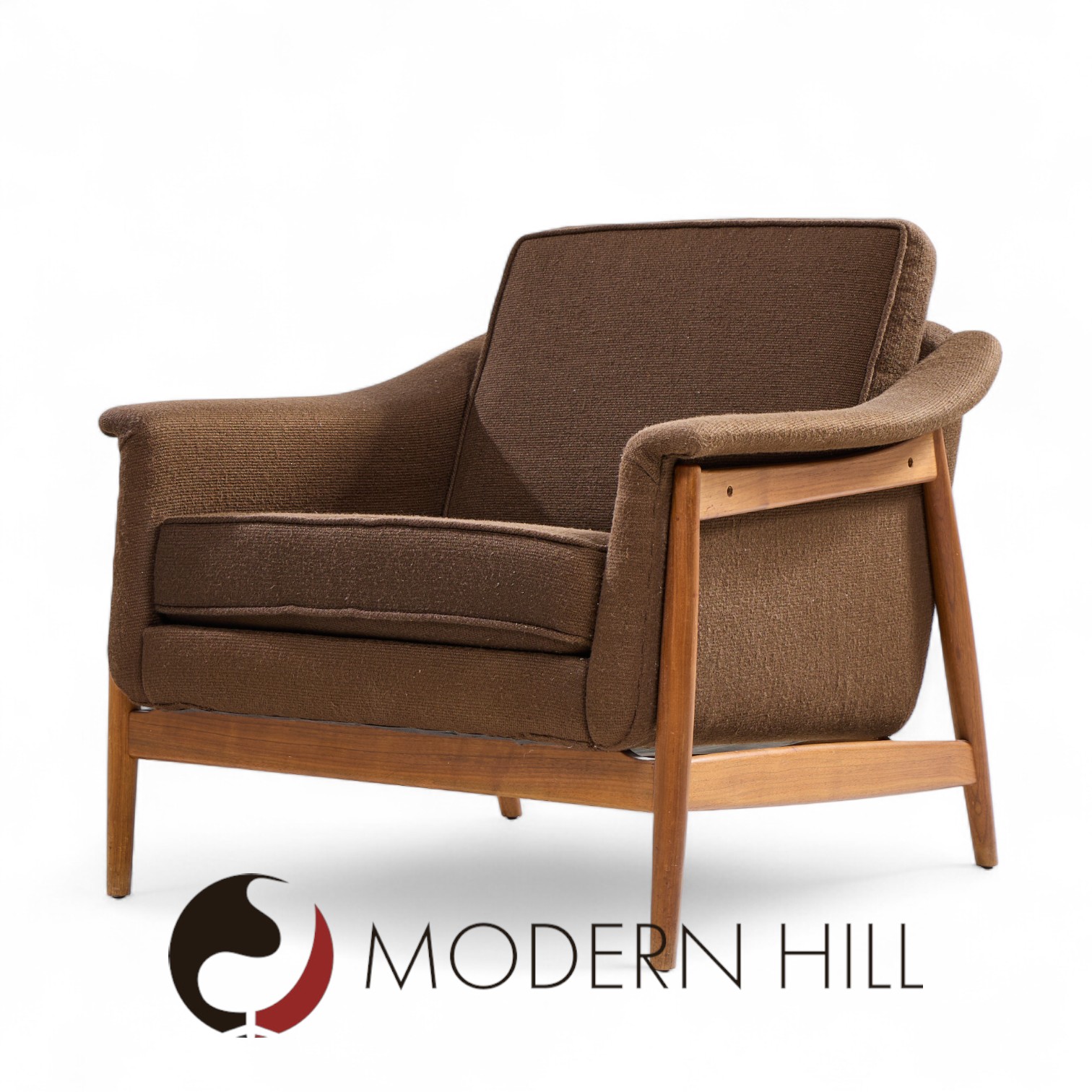 Folke Olsen for Dux Mid Century Danish Teak Lounge Chairs - Pair