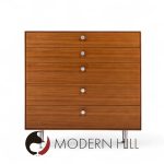 George Nelson for Herman Miller Model 5240 Mid Century Thin Edge Walnut Highboy Dresser