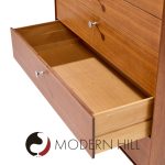 George Nelson for Herman Miller Model 5240 Mid Century Thin Edge Walnut Highboy Dresser