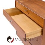 George Nelson for Herman Miller Model 5240 Mid Century Thin Edge Walnut Highboy Dresser