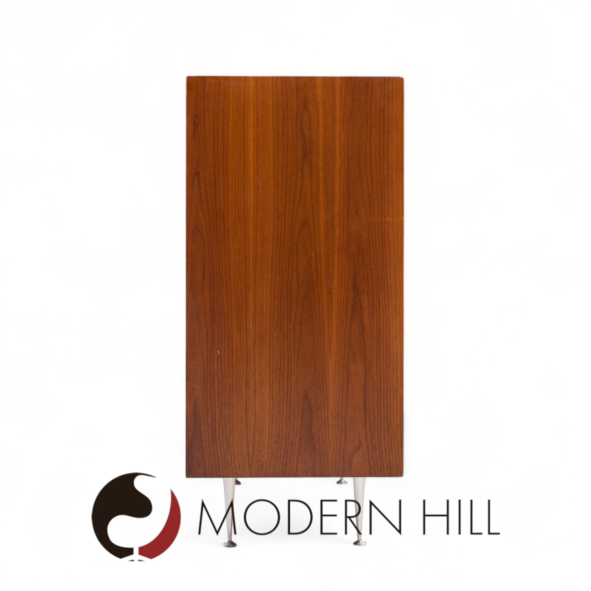 George Nelson for Herman Miller Model 5240 Mid Century Thin Edge Walnut Highboy Dresser