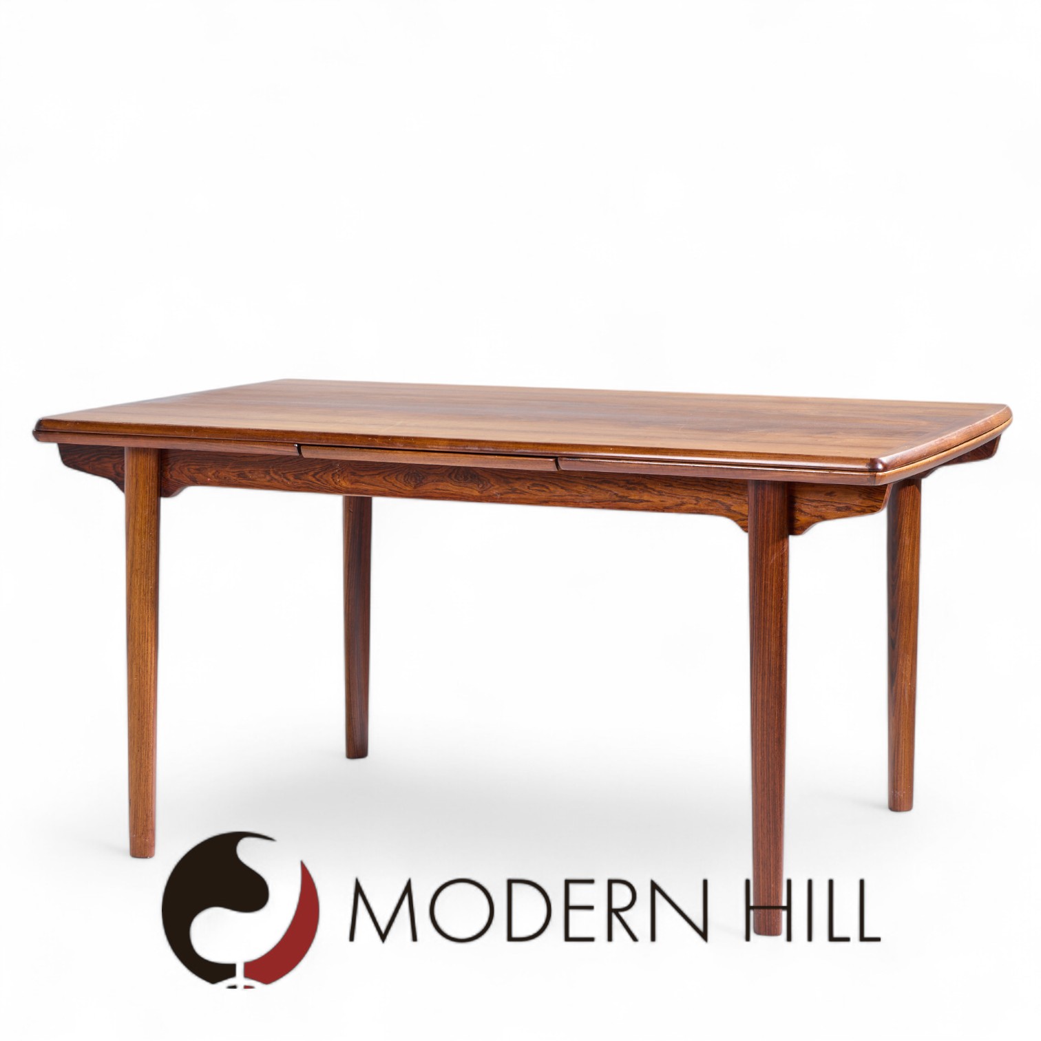 Gunni Omann for Omann Jun Mid Century Danish Rosewood Hidden Leaf Expanding Dining Table