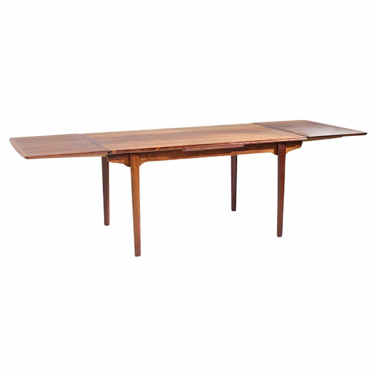 Gunni Omann for Omann Jun Mid Century Danish Rosewood Hidden Leaf Expanding Dining Table