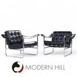 Hans Eichenberger for De Sede Model He 113 Mid Century Lounge Chairs - Pair