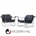 Hans Eichenberger for De Sede Model He 113 Mid Century Lounge Chairs - Pair