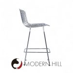 Harry Bertoia for Knoll Mid Century Chrome Counter Stools - Pair