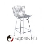 Harry Bertoia for Knoll Mid Century Chrome Counter Stools - Pair