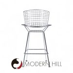 Harry Bertoia for Knoll Mid Century Chrome Counter Stools - Pair