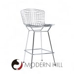Harry Bertoia for Knoll Mid Century Chrome Counter Stools - Pair