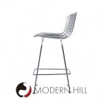 Harry Bertoia for Knoll Mid Century Chrome Counter Stools - Pair