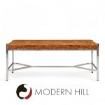 Jack Freiden for Pace Mid Century Burlwood and Chrome Desk | Mid Century Modern Furniture - Mid Century Furniture Chicago Jack Freiden for Pace Mid Century Burlwood and Chrome Desk