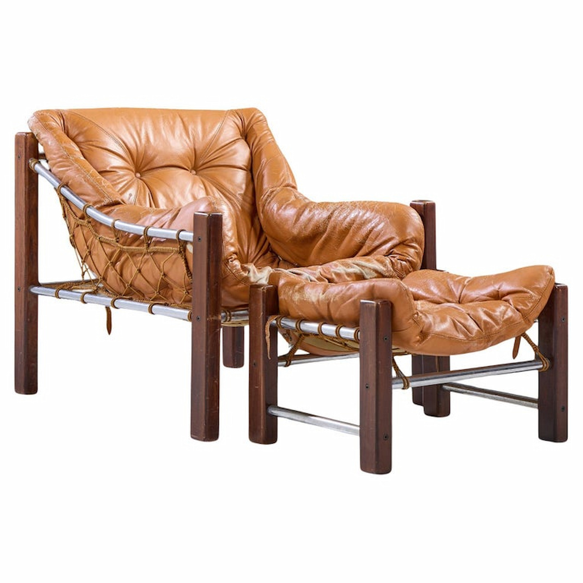 Jean Gillon for Italma Amazonas Mid Century Lounge Chair and Ottoman