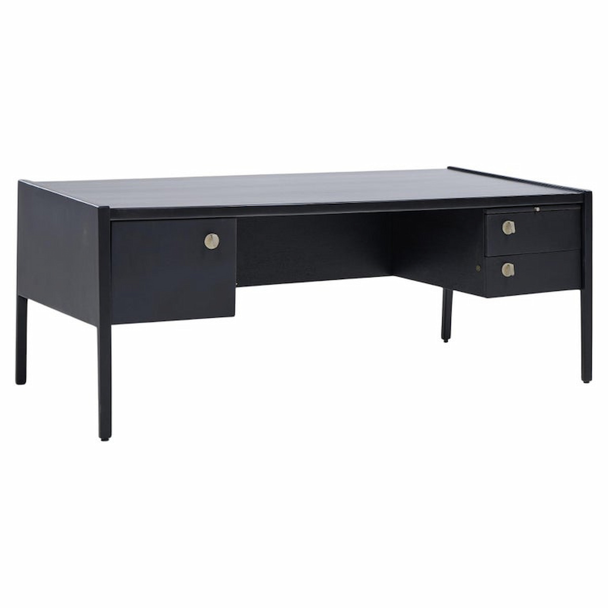 Jens Risom Mid Century Ebonized Walnut Desk