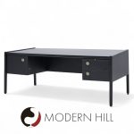 Jens Risom Mid Century Ebonzed Walnut Desk | Mid Century Modern Furniture - Mid Century Furniture Chicago Jens Risom Mid Century Ebonzed Walnut Desk