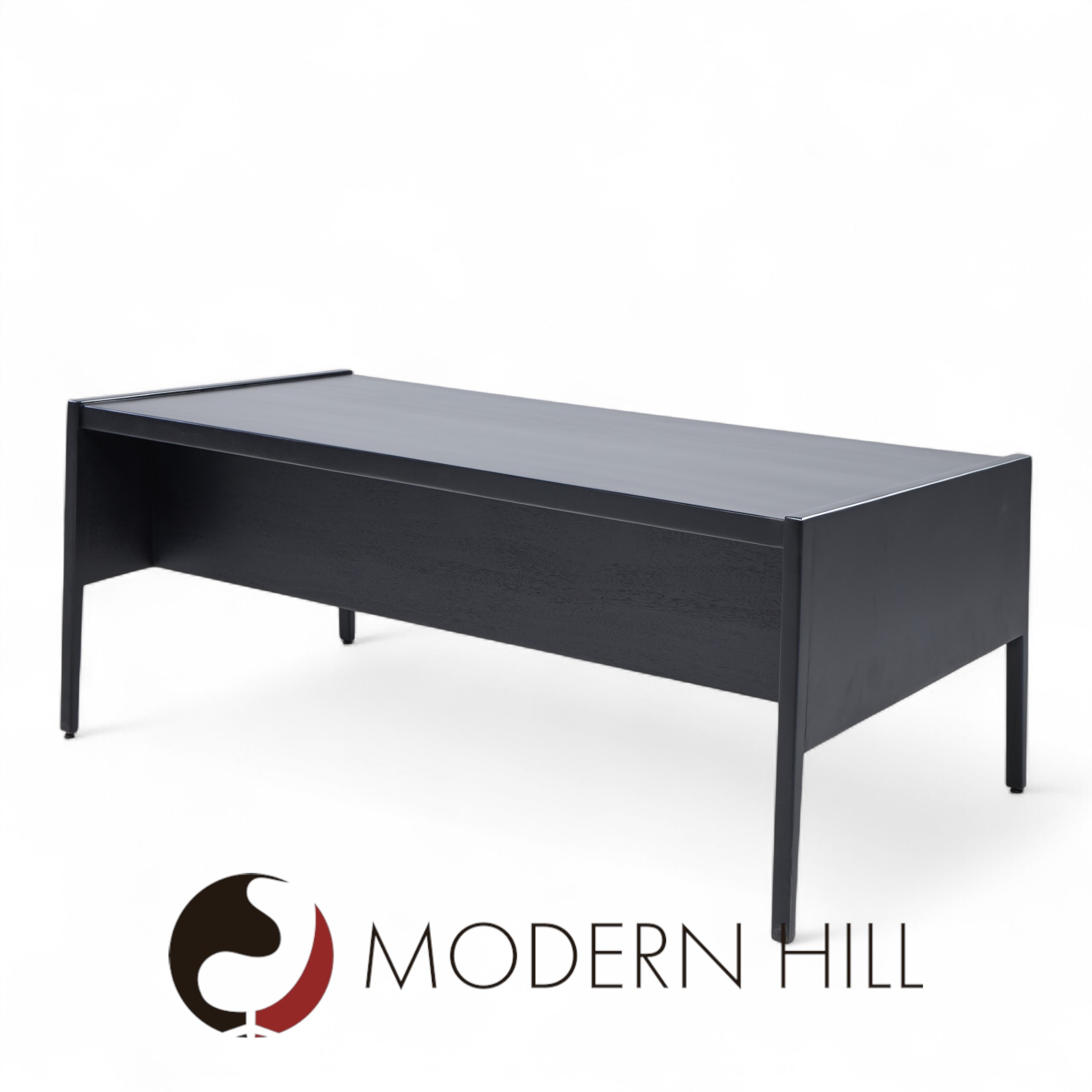 Jens Risom Mid Century Ebonzed Walnut Desk