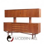Knud Nielsen Mid Century Danish Teak Credenza and Hutch