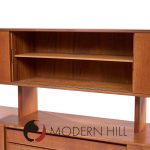 Knud Nielsen Mid Century Danish Teak Credenza and Hutch