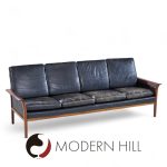 Knut Saeter for Vatne Møbler Mid Century Norwegian Rosewood and Leather Sofa | Mid Century Modern Furniture - Mid Century Furniture Chicago Knut Saeter for Vatne Møbler Mid Century Norwegian Rosewood and Leather Sofa