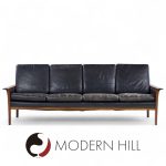Knut Saeter for Vatne Møbler Mid Century Norwegian Rosewood and Leather Sofa | Mid Century Modern Furniture - Mid Century Furniture Chicago Knut Saeter for Vatne Møbler Mid Century Norwegian Rosewood and Leather Sofa