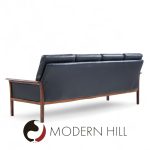 Knut Saeter for Vatne Møbler Mid Century Norwegian Rosewood and Leather Sofa | Mid Century Modern Furniture - Mid Century Furniture Chicago Knut Saeter for Vatne Møbler Mid Century Norwegian Rosewood and Leather Sofa