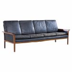Knut Saeter for Vatne Møbler Mid Century Norwegian Rosewood and Leather Sofa | Mid Century Modern Furniture - Mid Century Furniture Chicago Knut Saeter for Vatne Møbler Mid Century Norwegian Rosewood and Leather Sofa
