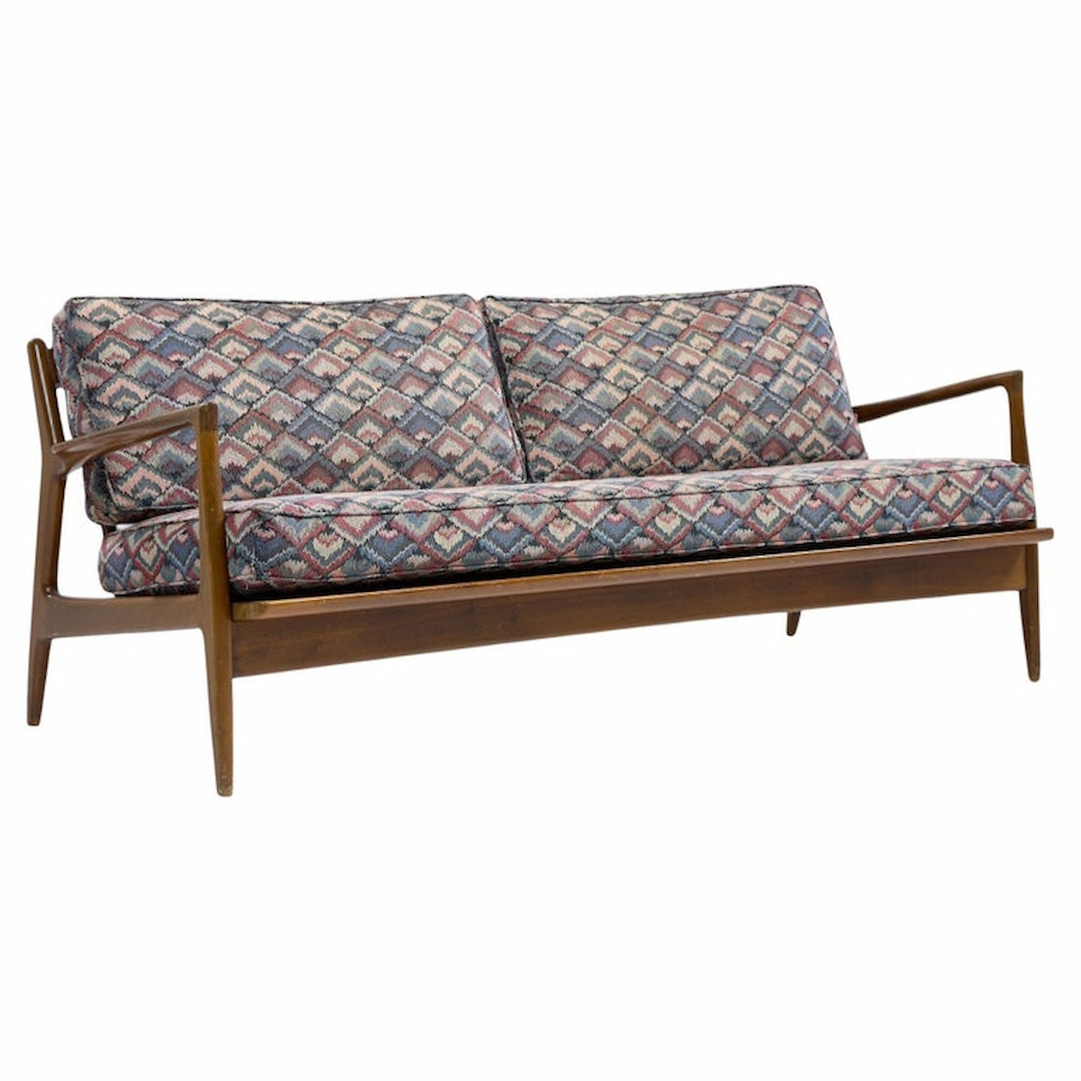 Kofod Larsen for Selig Mid Century Walnut Sofa